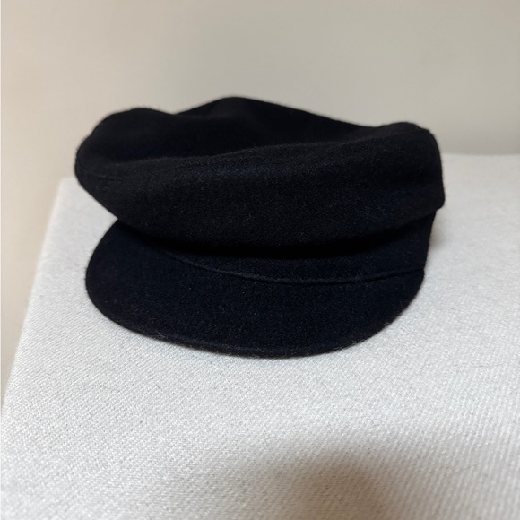 Janessa Leone Black Wool Mattie Hat